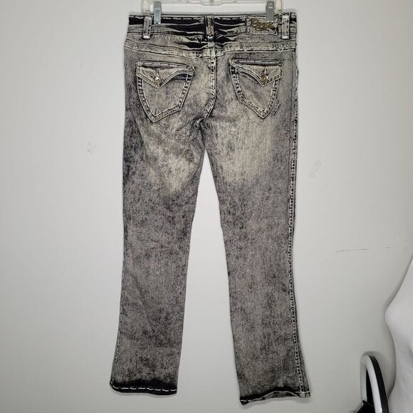 Coogi Jeans Denim 13 14 Acid Wash Studded Trim Straight Leg Juniors - Picture 6 of 7